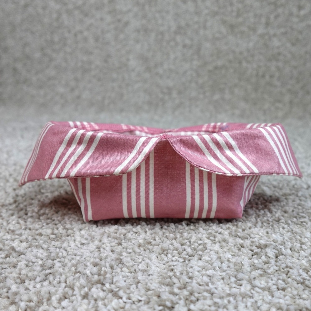 Longaberger 1999 Horizon of Hope Basket Liner Pink White Stripe Fabric